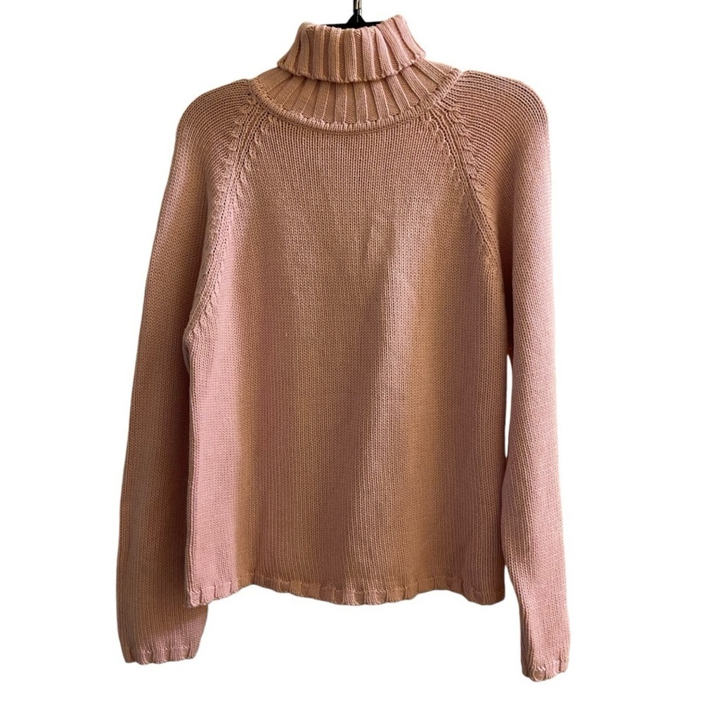 Vintage Gallagher Women’s Pink Turtleneck Sweater